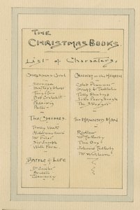 List of Characters, c.1920s by Joseph Clayton Clarke